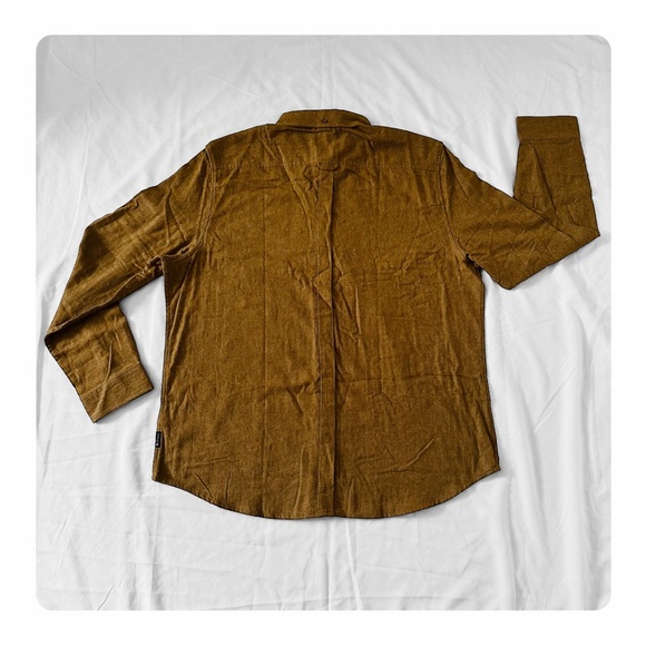 ★ NWT Ben Sherman Long-Sleeve Twill Flannel Shirt - Light Brown ★ - Picture 8 of 15